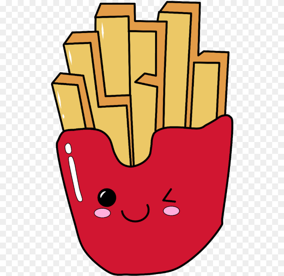 Fried Kawaii Emoji Cute Stickerfreetoedit Ftestickers, Food, Fries Png Image