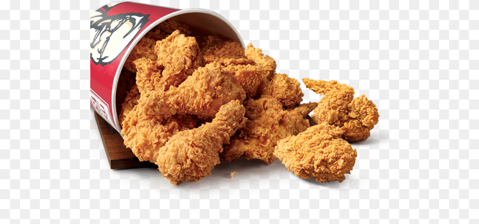 Fried Kfc Chicken Bucket, Food, Fried Chicken, Nuggets, Dining Table Free Transparent Png