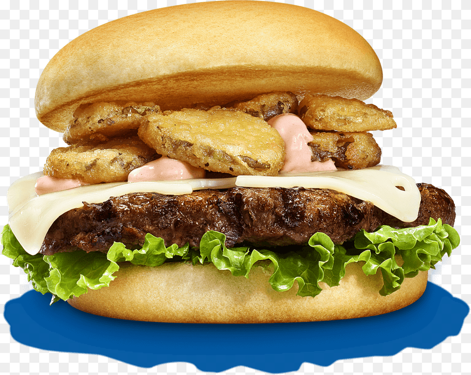 Fried Pickle Burger, Food, Bread Png Image