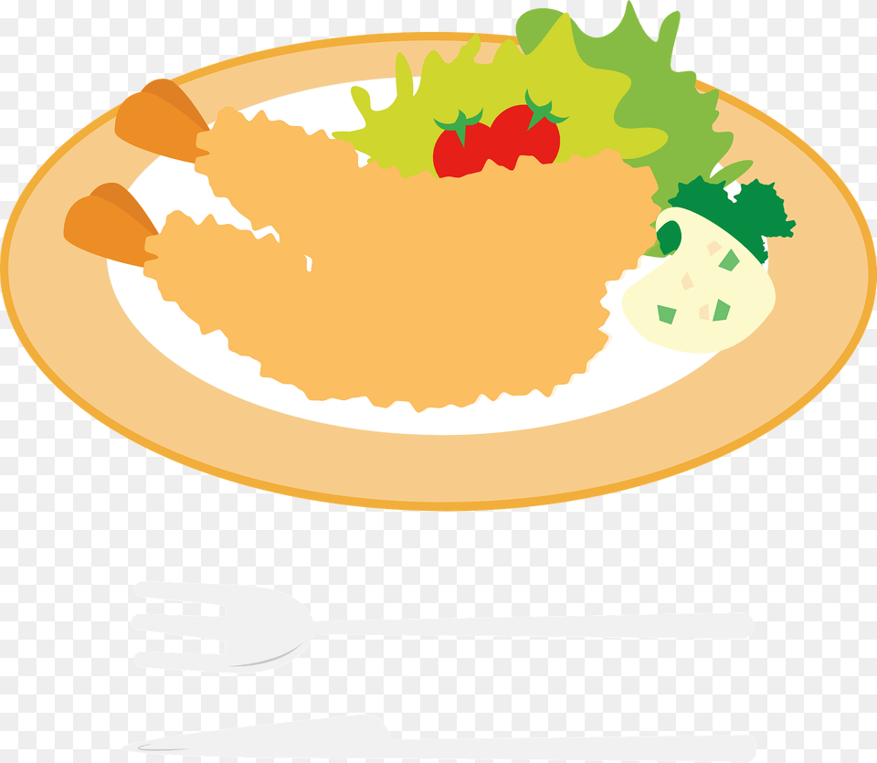 Fried Prawn Food Clipart, Cutlery, Fork, Lunch, Meal Png Image