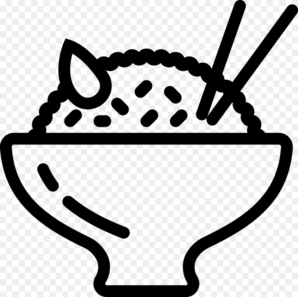 Fried Rice Black And White, Gray Free Transparent Png