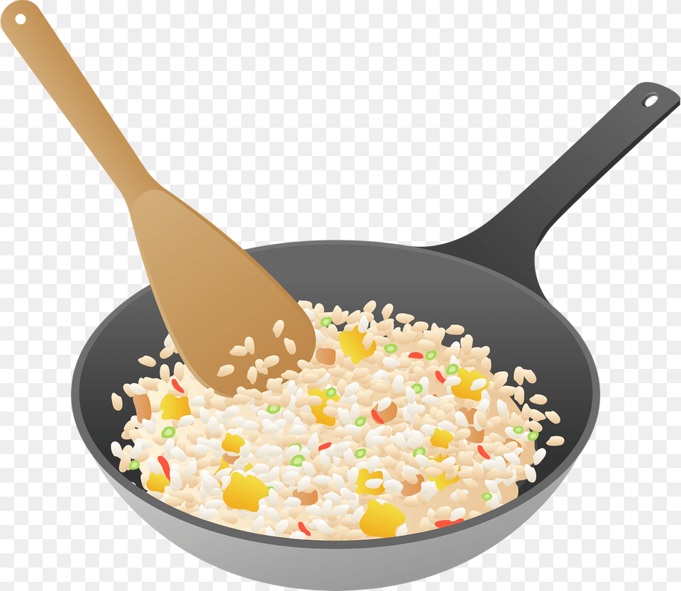 Fried Rice Cooking Clipart, Cooking Pan, Cookware, Smoke Pipe, Cutlery Png Image