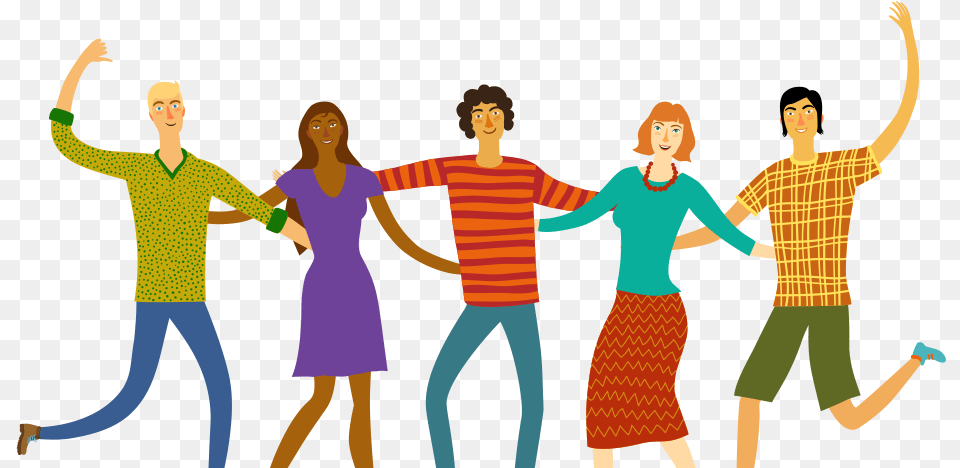 Friend Groups Quotes Funny Clipart Group Of Friends Cartoon, Adult, Person, Woman, Female Png Image