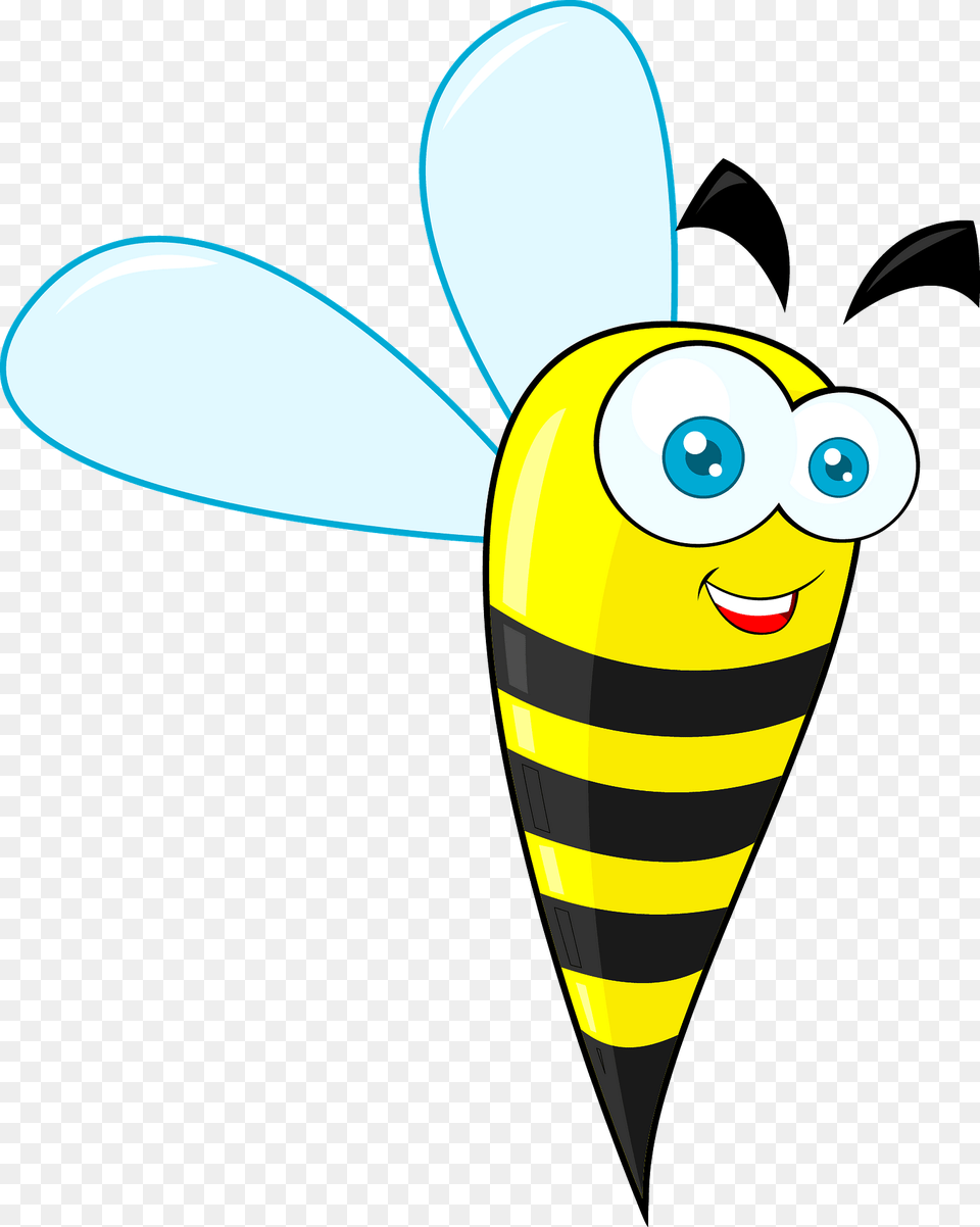 Friendly Bee Clipart, Animal, Insect, Invertebrate, Wasp Free Png