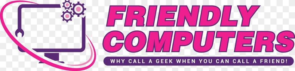 Friendly Computers Spokane Logo Friends Computers Logo New, Purple, Text Free Png