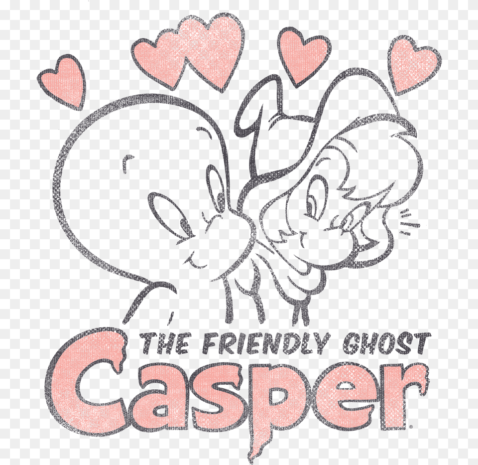 Friendly Ghost Hearts Mens Long Sleeve Friendly Ghost Casper, Book, Publication, Advertisement, Art Png Image