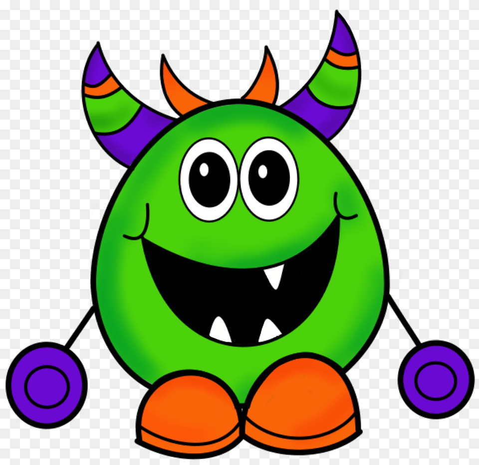 Friendly Monster Clipart Clip Art Images, Green, Device, Grass, Lawn Free Transparent Png