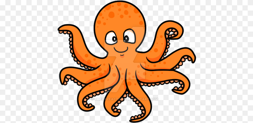 Friendly Octopus By Cherryfactory Svg Cartoon Octopus, Animal, Sea Life, Invertebrate, Baby Png Image