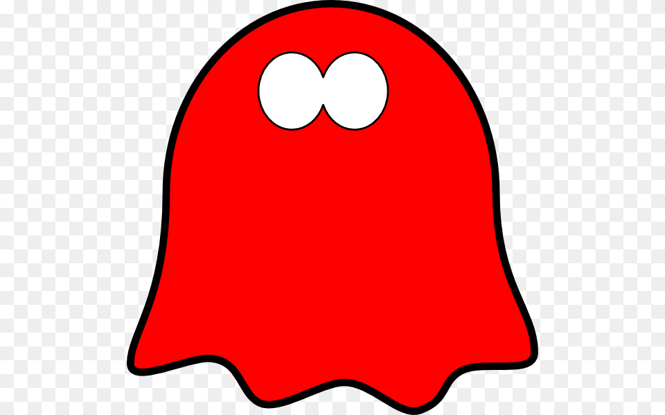 Friendly Red Ghost Wavy Base Clip Art, Clothing, Hardhat, Helmet, Logo Png Image