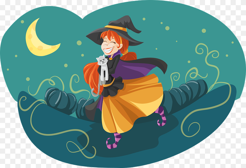 Friendly Witch Transparent, Person, Face, Head, Art Png Image