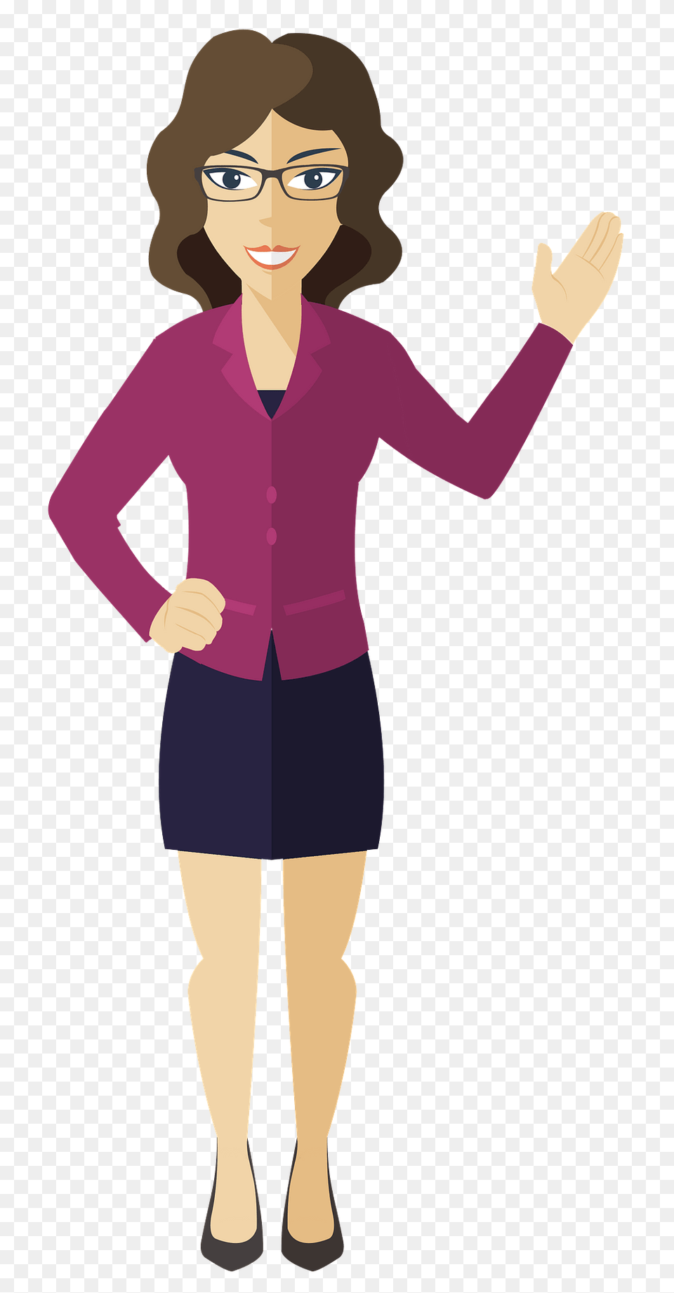 Friendly Woman Clipart, Clothing, Sleeve, Long Sleeve, Adult Png Image