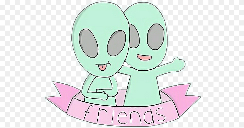 Friends Aliens Alien Sticker Tumblr Alien Happy Friend Tumblr, Baby, Person, Face, Head Free Png