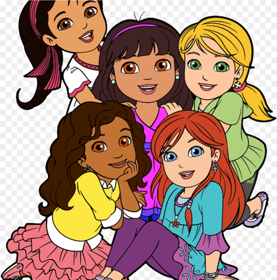 Friends Clipart Money Clipart Hatenylo Friendship Girl Hd, Book, Comics, Publication, Baby Png