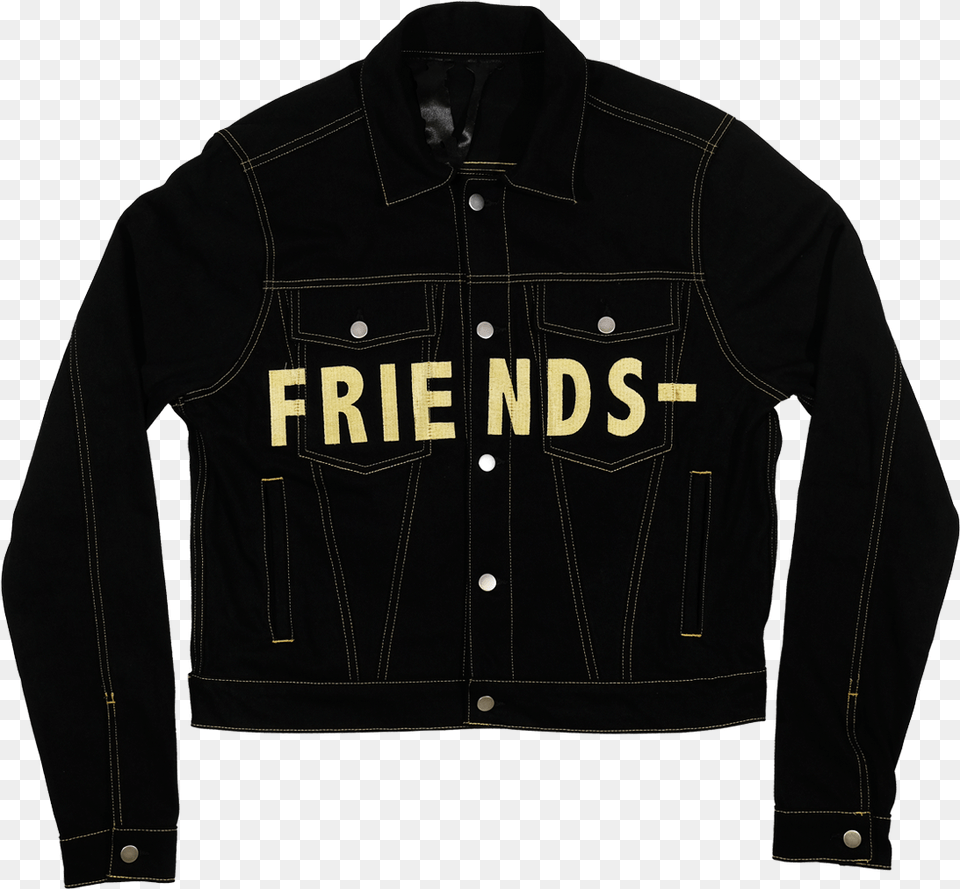 Friends Denim Jacket Leather Jacket, Clothing, Coat, Long Sleeve, Sleeve Free Png Download