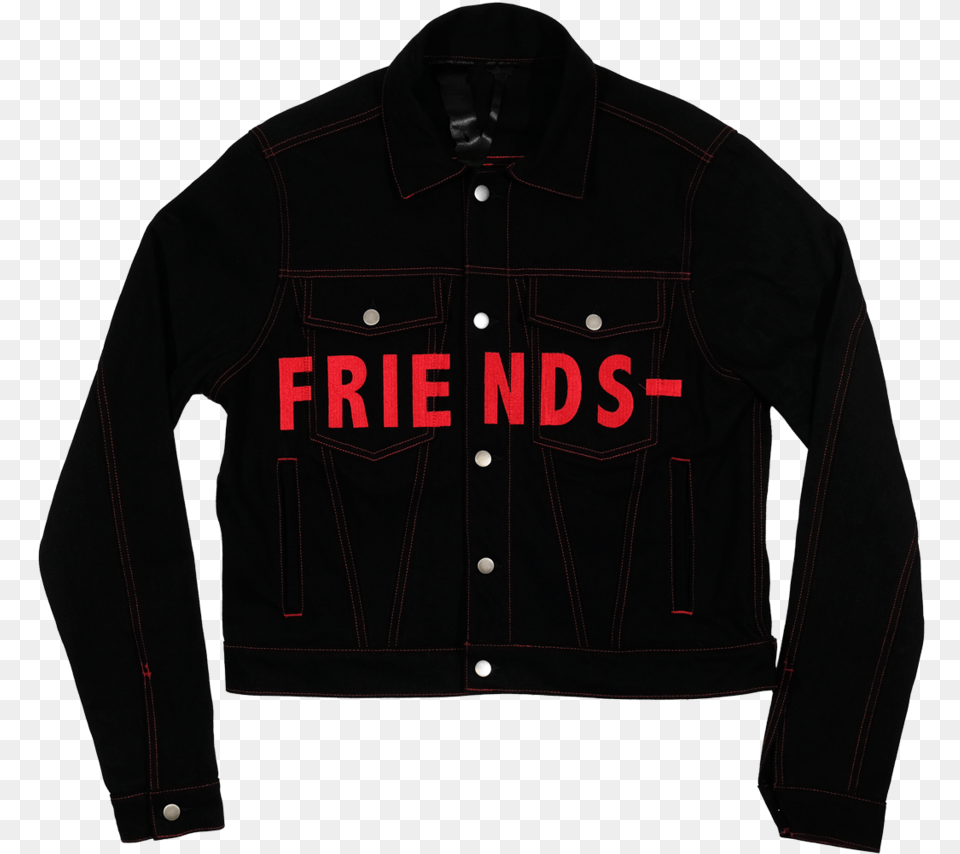 Friends Denim Jacket Leather Jacket, Clothing, Coat, Long Sleeve, Sleeve Free Transparent Png