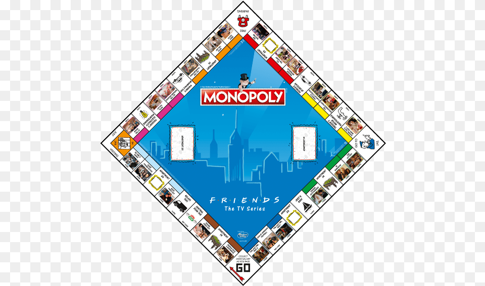 Friends Edition Friends Monopoly Board Game, Qr Code, Blackboard Png Image