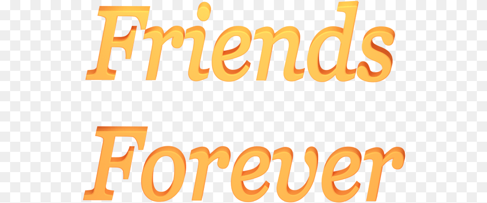 Friends Forever 3d Render In Yellow Orange Blend With Friends Forever Background, Text Free Png