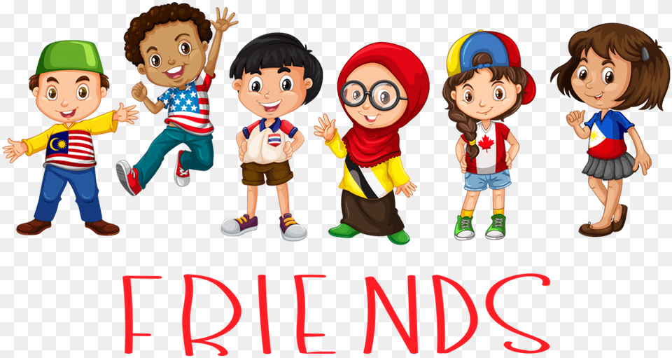 Friends Kids, Baby, Doll, Person, Toy Free Png Download