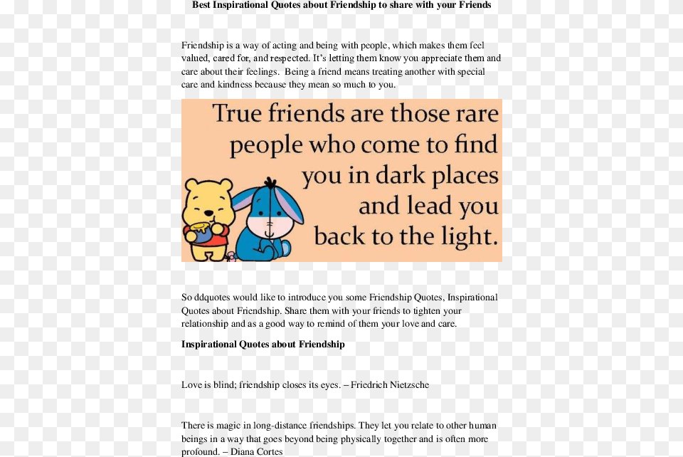 Friends Mean So Much Quotes, Publication, Book, Comics, Animal Free Png Download