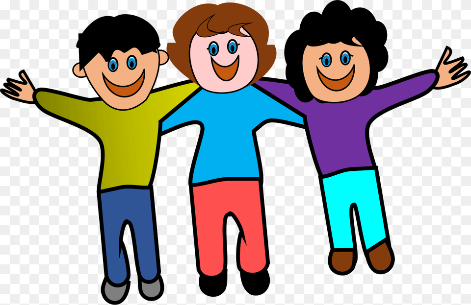Friends Playing Together Clip Art, Person, Clothing, T-shirt, Pants Free Png