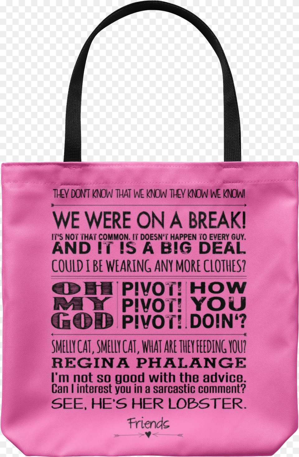 Friends Quotes Reusable Shopping Tote Beach Bag, Accessories, Handbag, Tote Bag, Purse Free Png