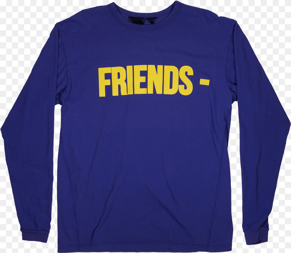 Friends Yellowpurple Longsleeve Front Vlone Long Sleeve Purple, Clothing, Long Sleeve, T-shirt, Shirt Png Image