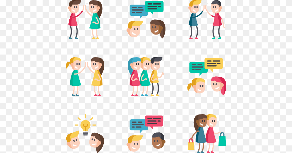 Friendship Flat Icon Friendship, Publication, Book, Comics, Person Free Png Download