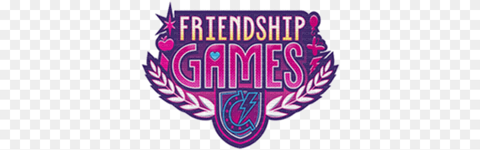 Friendship Games Logo Ecuestriagirl Picmix My Little Pony Friendship Games Logo, Scoreboard, Symbol, Badge Png Image