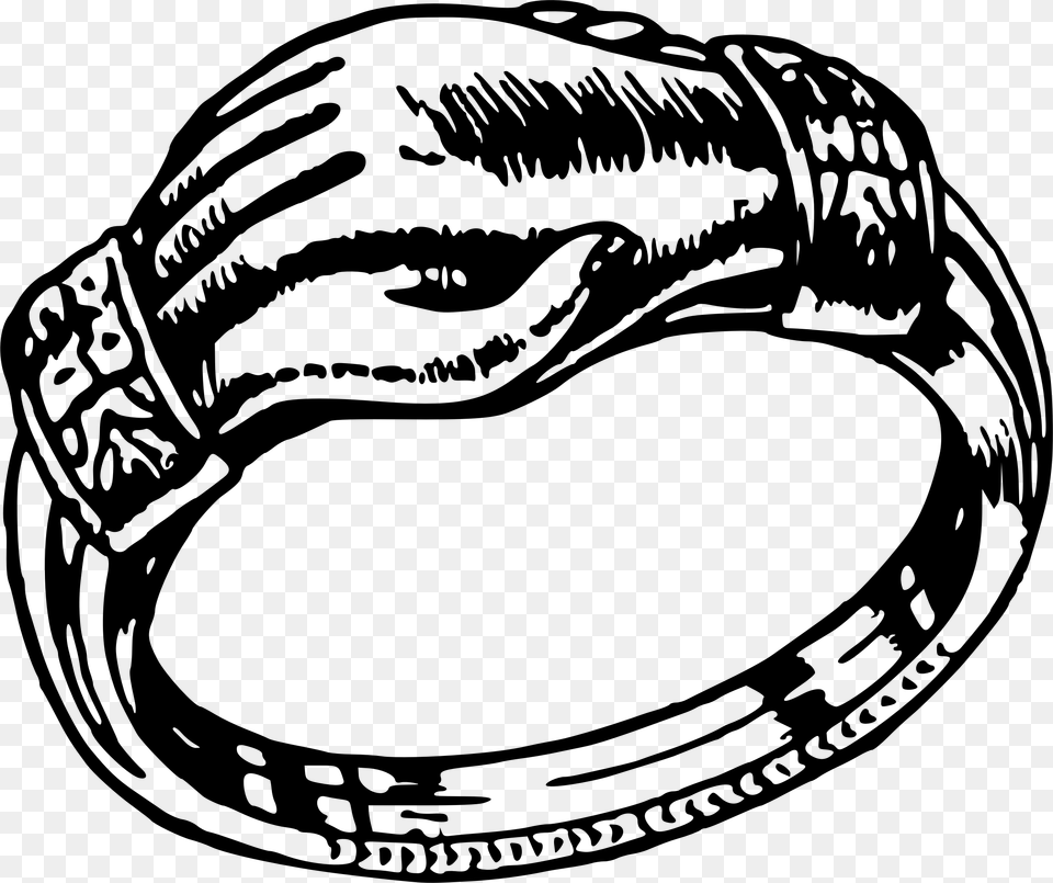 Friendship Ring Clip Arts Black And White Clipart Of Ring, Gray Free Png Download