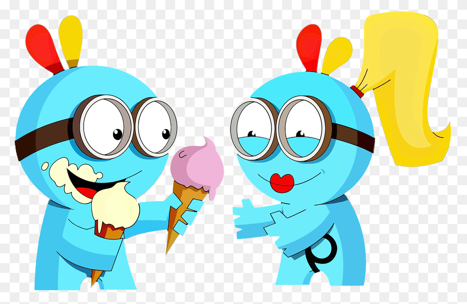 Friendship Two Kids Sharing Ice Cream Cones Clipart, Dessert, Food, Ice Cream, Baby Free Png Download