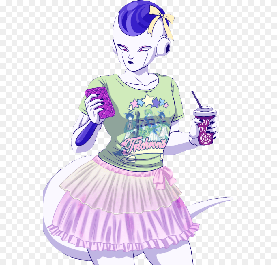 Friezafreezerfreezagirl Sticker By Desi Frieza Girl, Baby, Person, Purple, Comics Png