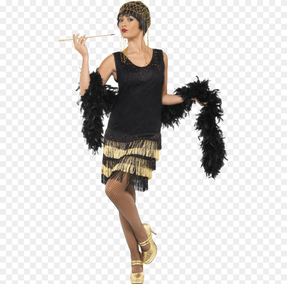 Fringe Flapper Dress Flapper Costume, Accessories, Person, Woman, Female Png Image