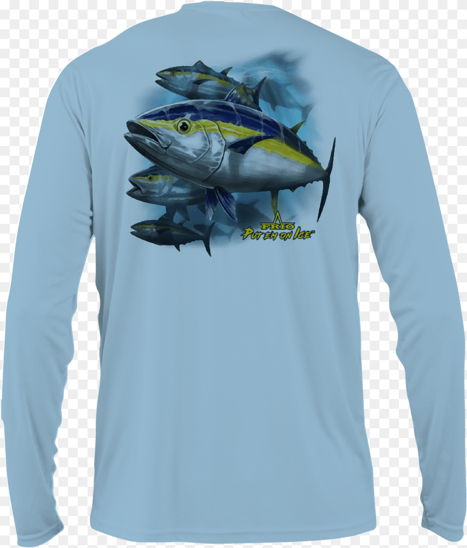 Frio Long Sleeve Solar Performance Shirt T Shirt, Tuna, Animal, Clothing, Fish Png Image