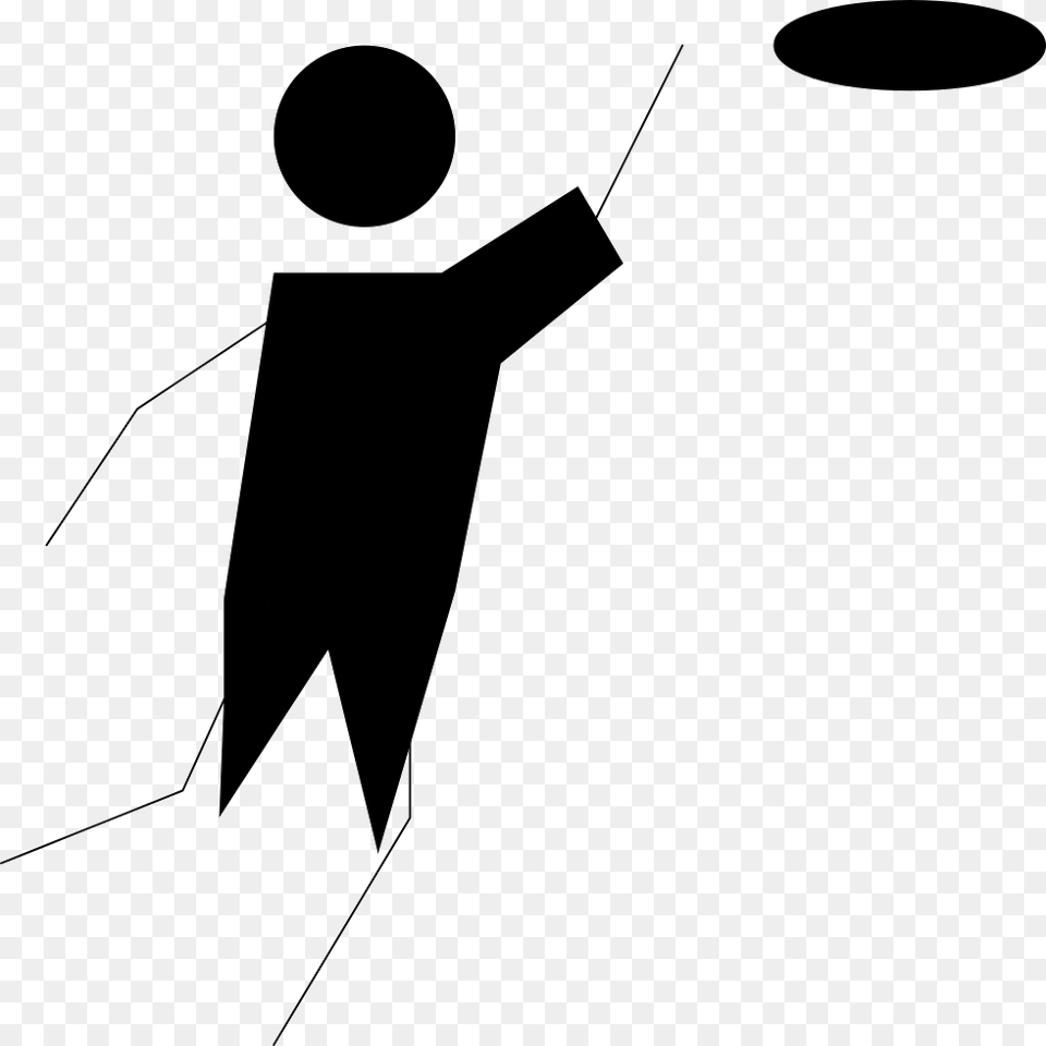 Frisbee, People, Person, Stencil, Silhouette Free Transparent Png