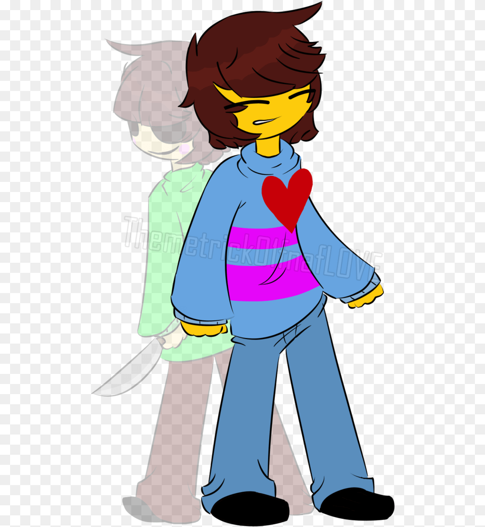 Frisk And Chara Random By Themetrick Fnaflove Frisk And Chara Undertale Drawing, Publication, Book, Comics, Baby Png