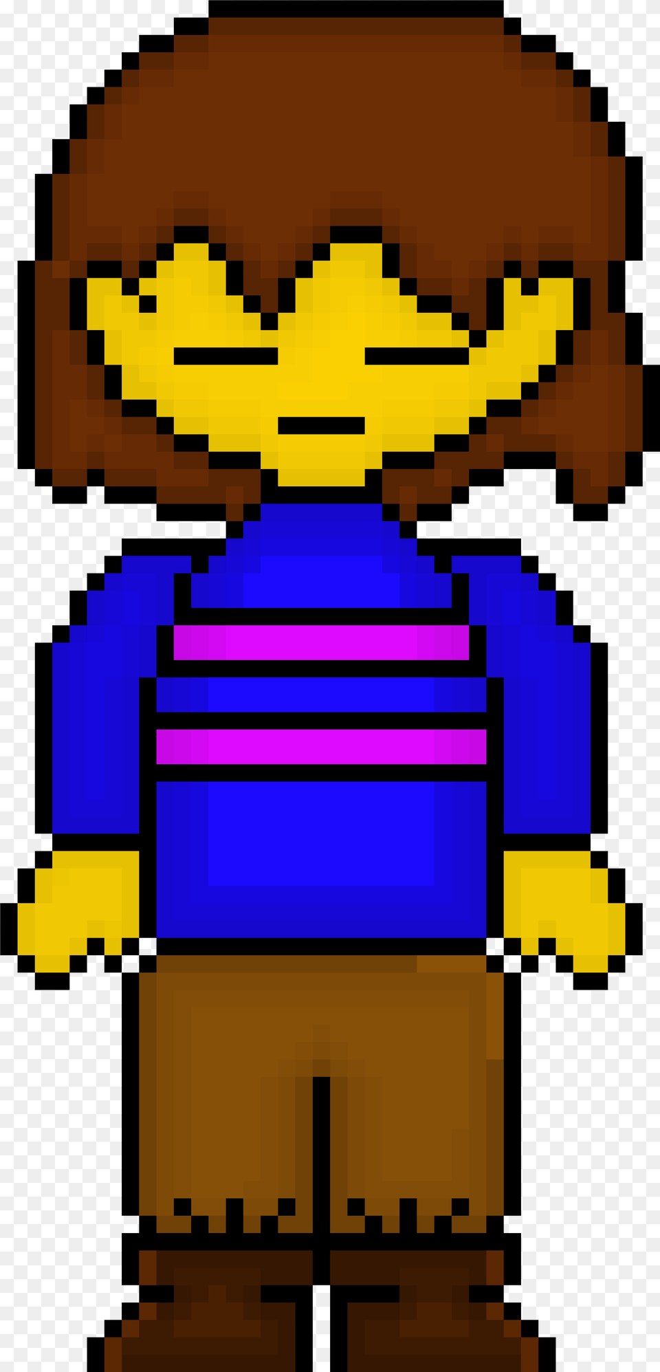 Frisk Battle Sprite Pixel Art, Person, Face, Head Free Transparent Png