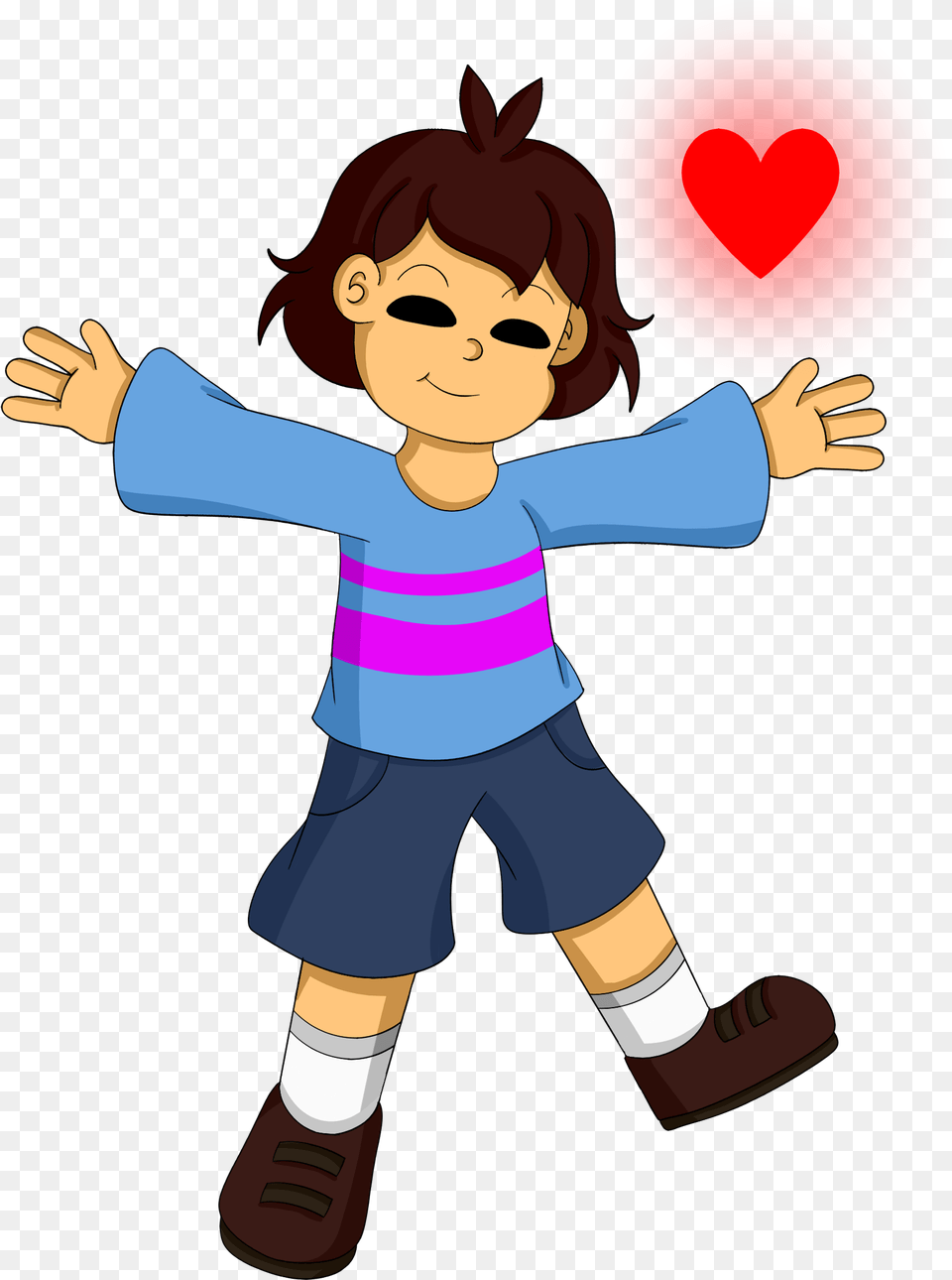 Frisk Remake Undertale Heart, Baby, Person, Face, Head Png Image