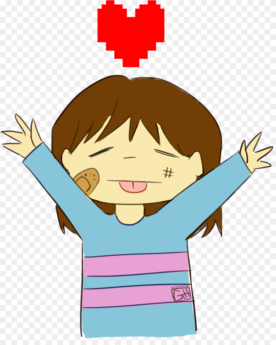 Frisk Sticker Small Sticker, T-shirt, Clothing, Person, Baby Free Png Download