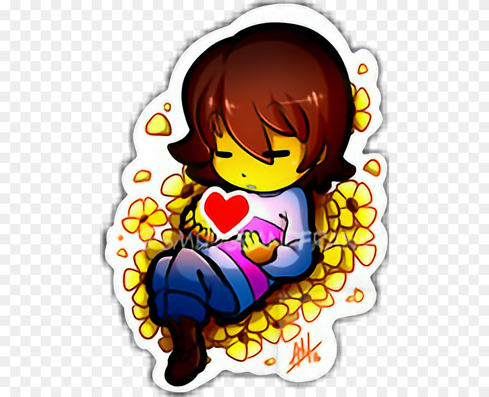 Frisk Undertale Sticker Toaster U Ni Undertale Cartoon, Baby, Person, Helmet, Art Free Png Download