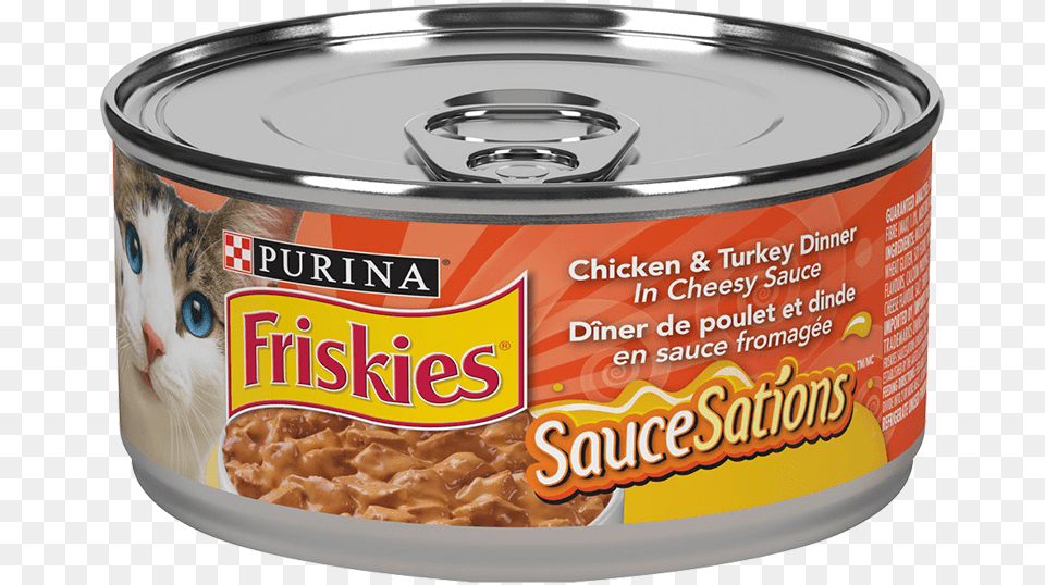Friskies Saucesations Chicken Amp Turkey Dinner In Purina Friskies Saucesations Chicken Amp Turkey Dinner, Aluminium, Food, Canned Goods, Can Free Png Download