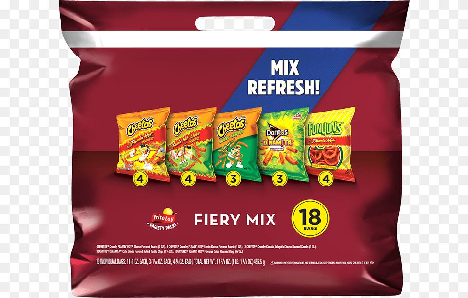 Frito Lay Fiery Mix Variety Pack Frito Lay Variety Pack, Food, Sweets, Snack, Candy Png Image
