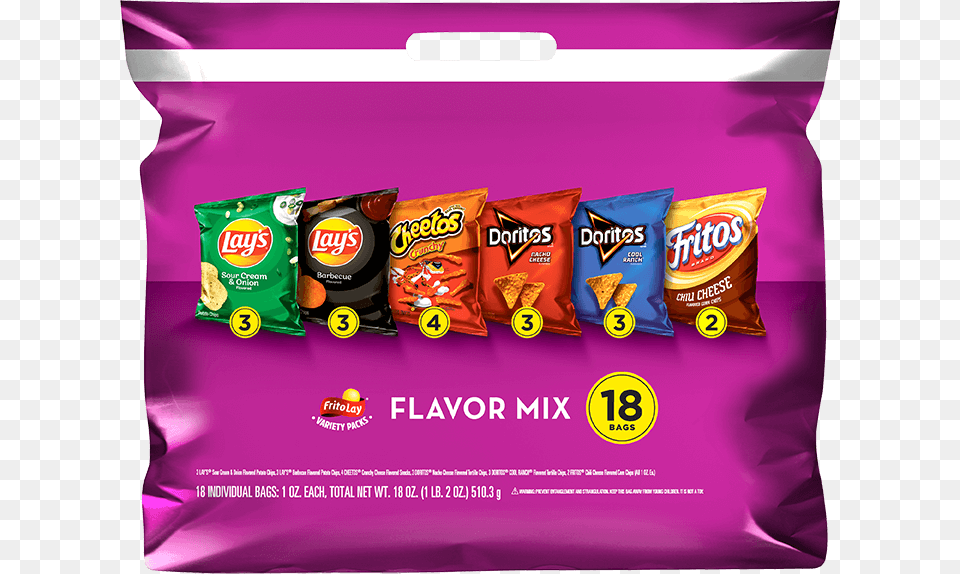 Frito Lay Flavor Mix Variety Pack Frito Lay Flavor Mix, Food, Sweets, Snack, Candy Free Png