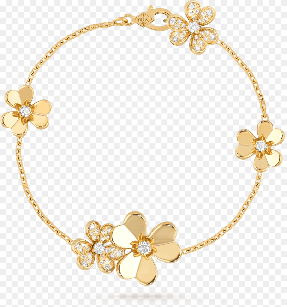 Frivole Bracelet 5 Flowers Van Cleef And Arpels Frivole Bracelet, Accessories, Jewelry, Necklace, Diamond Png Image