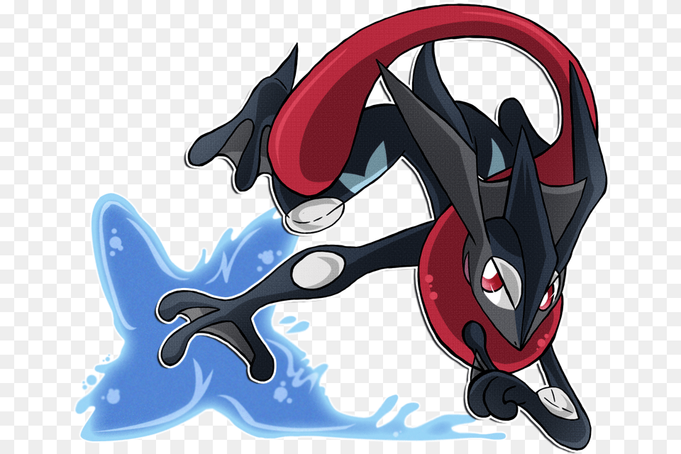 Froakie Drawing Greninja Costume Pokemon Dark Type Greninja, Cartoon, Smoke Pipe Png Image