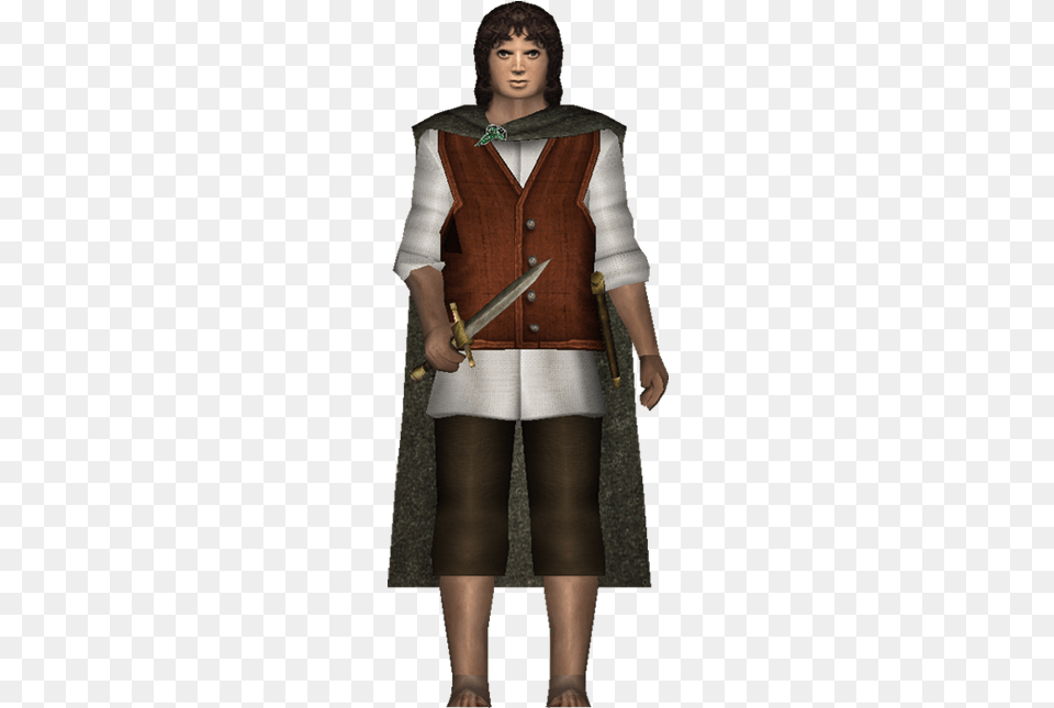 Frodo File Frodo, Clothing, Weapon, Vest, Sword Free Transparent Png