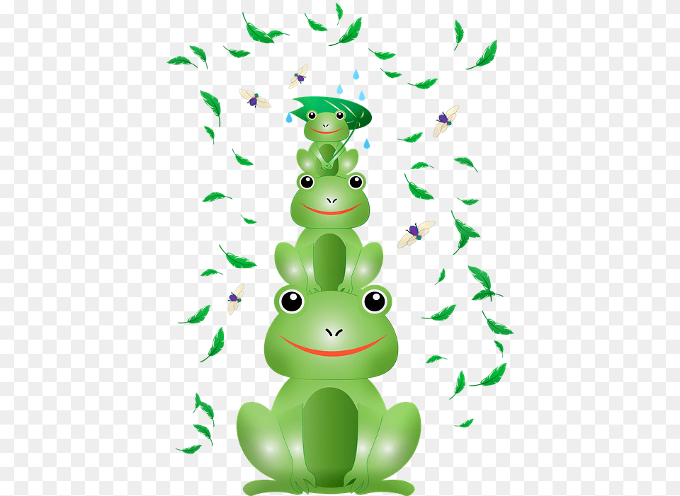 Frog Animal Tower Frogs Leaves On Pixabay Bufo, Green, Baby, Person Free Png Download