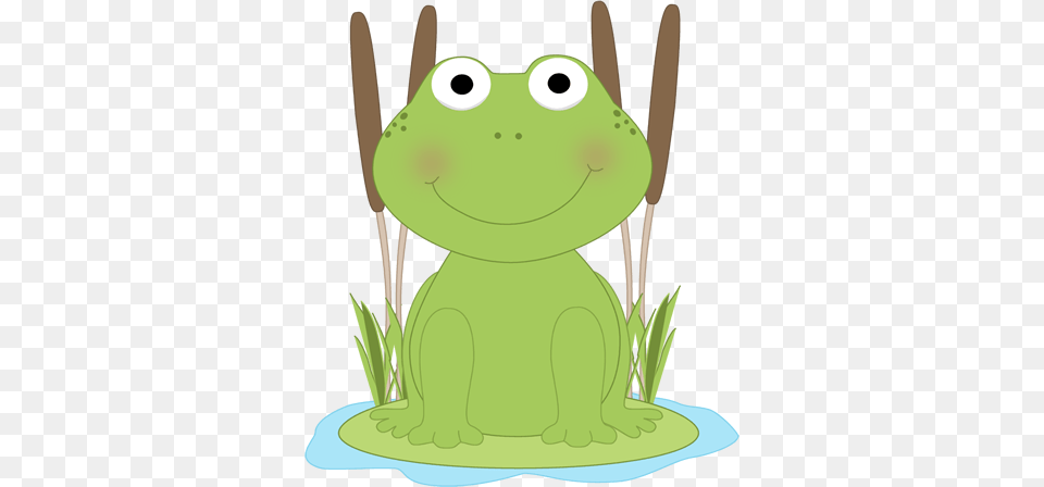 Frog Clip Art Frog In A Pond Clip Art Image, Green, Amphibian, Animal, Wildlife Png