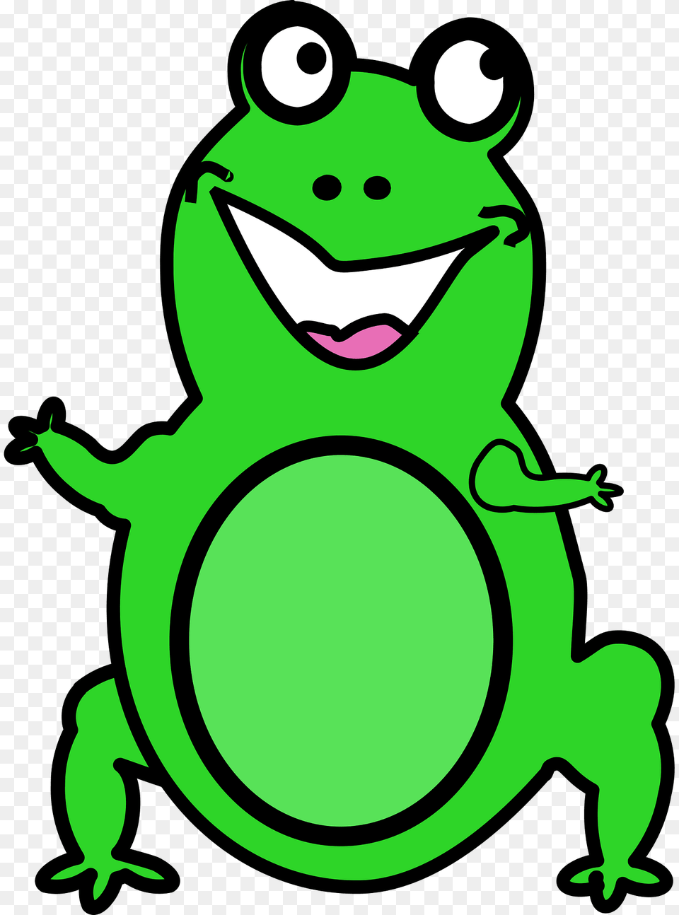 Frog Clipart, Green, Amphibian, Animal, Wildlife Free Png