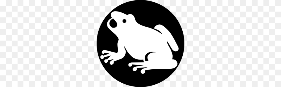 Frog Clipart Black And White, Stencil, Amphibian, Animal, Wildlife Free Transparent Png