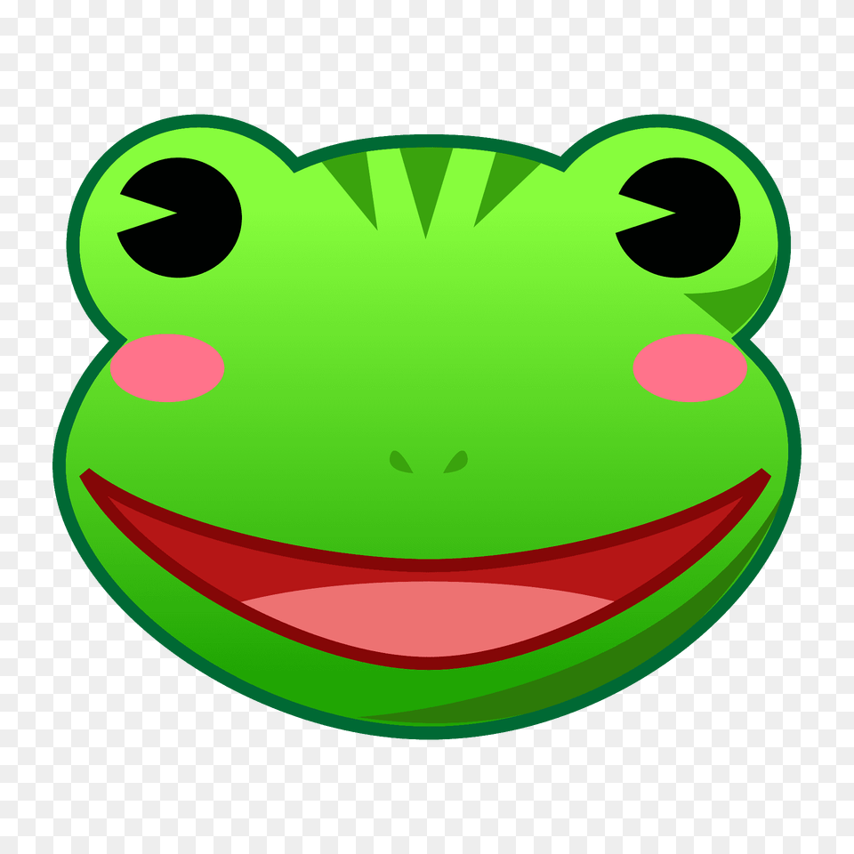 Frog Emoji Clipart, Green, Amphibian, Animal, Wildlife Png Image